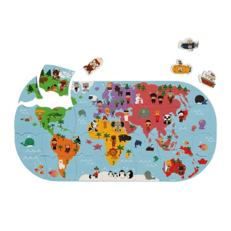 Puzzle Carte Des Explorateurs Du Bain JANOD : Comparateur, Avis, Prix