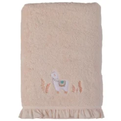 Drap De Bain Bouclette De Coton Biologique Broderie Lama Inca CARRE BLANC : Comparateur, Avis, Prix