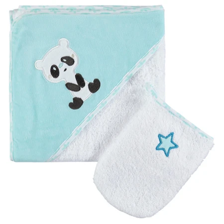 Cape De Bain Et Gant De Toilette Happy Panda PREMAMAN : Comparateur, Avis, Prix