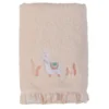 Serviette De Toilette Bouclette De Coton Biologique Broderie Lama Inca CARRE BLANC : Comparateur, Avis, Prix