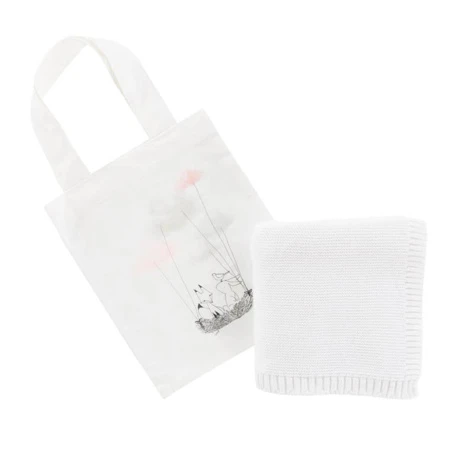 Plaid Et Sac En Coton Biologique Imagine CARRE BLANC : Comparateur, Avis, Prix